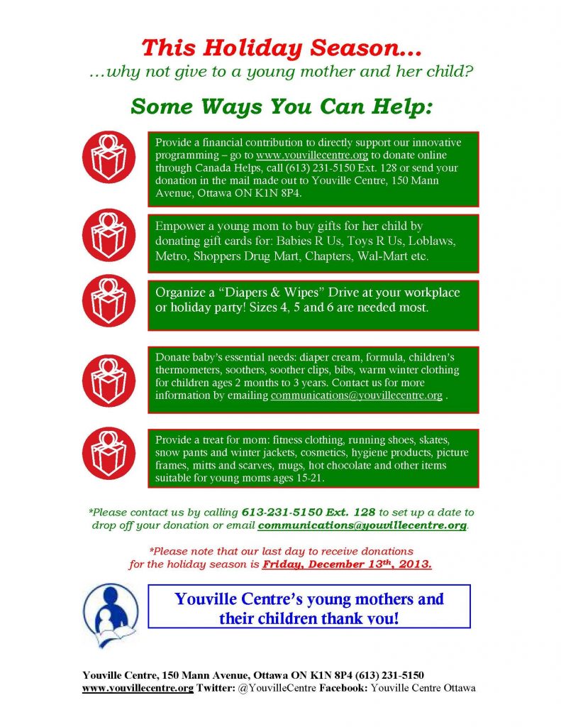 Holiday Help at Youville Centre-2013