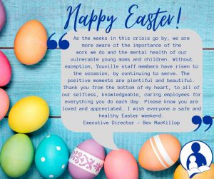 Easter message and staff thank you from Executive Director