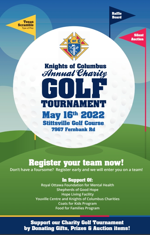 Graphic for Knights of Columbus Golf Tournament