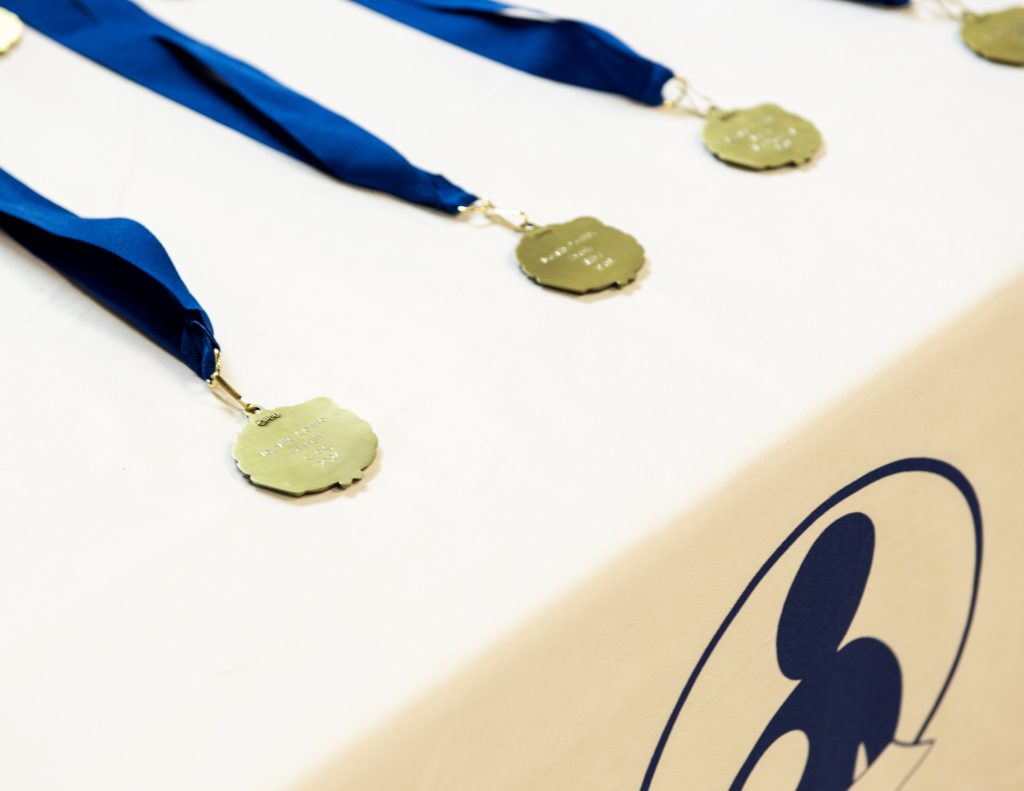 Photo of medals on a table