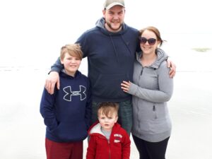 Photo of a family of four