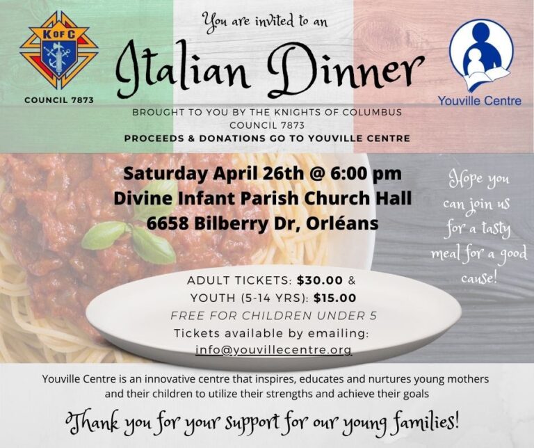 2025 Italian Dinner Fundraiser Graphic