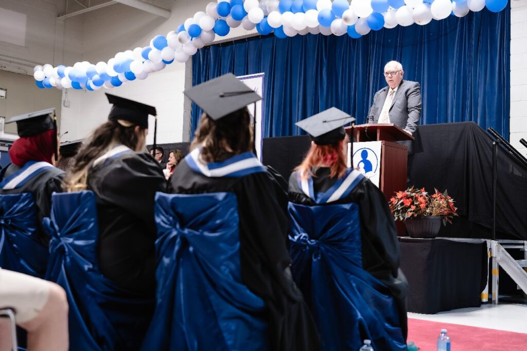 ED Peter Embleton speaking to the Class of 2025